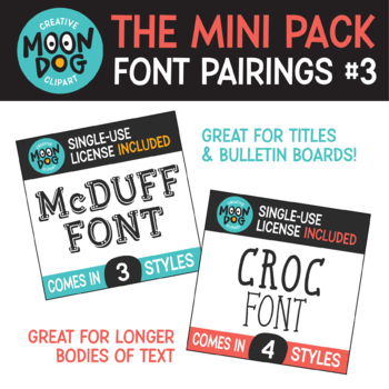 Preview of FONT BUNDLE - The Mini Pack : Font Pairings #3