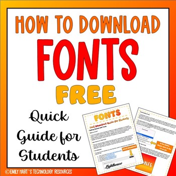 Preview of FONT & DESIGN: FREE FONT DOWNLOAD - Quick Start Guide For Students