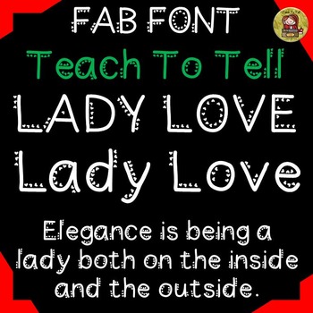 Preview of FONT FOR COMMERCIAL USE: DECORATIVE FONT: VALENTINES: LADY LOVE