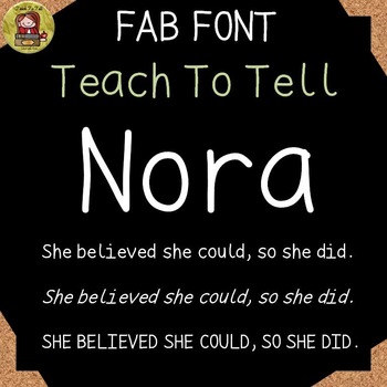 Preview of FONT FOR COMMERCIAL USE  - HANDWRITING FONT - TeachToTell NORA