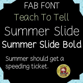 Preview of FONT FOR COMMERCIAL USE - HANDWRITING FONT - SUMMER SLIDE