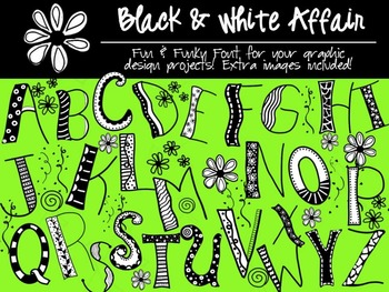Preview of FREEBIE FONTS - Black & White Affair - Personal & Commercial use