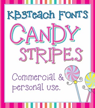 Preview of FONTS: Candy Stripes 5-Font Set (Commercial Use)