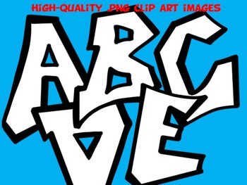 Preview of FONTS - Graffiti Style - Hand Illustrated Font - Personal & Commercial Use