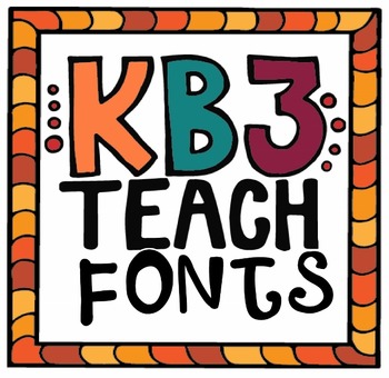 Preview of FONTS:  KB3Teach Fonts Credit Logo