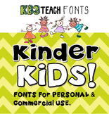 FONTS:  Kinder Kids 6-Font Set (Personal & Commercial Use)