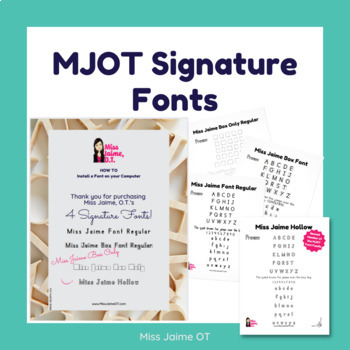 Preview of FONTS: Miss Jaime OT – 7 Signature Fonts