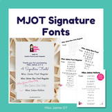 FONTS: Miss Jaime OT – 7 Signature Fonts