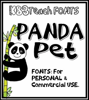 Preview of FONTS: Panda Pet 2-Font Set (Personal & Commercial Use)