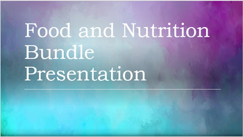Preview of FOOD AND NUTRITION WHOLE YEAR PRESETATION BUNDLE