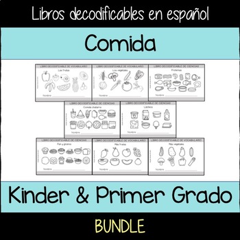 Preview of FOOD BUNDLE: Libros decodificables en español (Spanish Decodable Books)