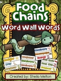 FOOD CHAINS Vocabulary Wall Words