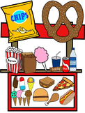 FOOD CLIP ART * SNACK CLIP ART * COLOR AND BLACK AND WHITE
