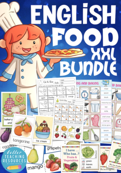 Preview of FOOD English / ESL XXL bundle worksheets, games, activities, flash cards...