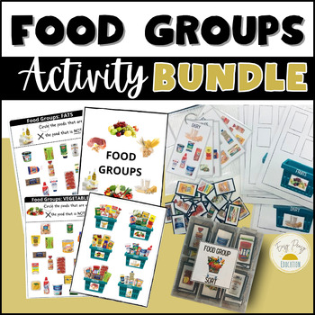 Preview of Food Groups Activity BUNDLE | Life Skills | Vocational | Special Education