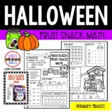 FOOD MATH - Halloween Fruit Snack Fun - Primary Grades