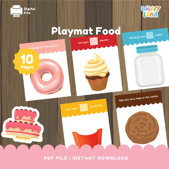 Playdough Mats Food (Playdoh Mats/Play Dough Mats)