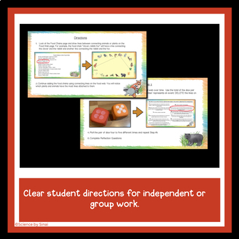 FOOD WEB Dice Roll Game for Events Causing Changes in Population-  Biodiversity