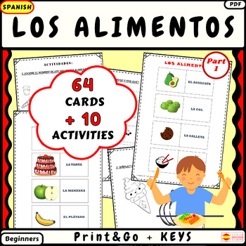 food vocabulary in spanish worksheets kindergarten
