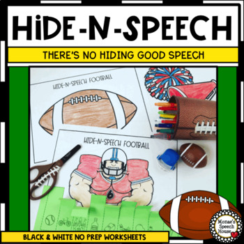 Preview of FOOTBALL ARTICULATION HIDE-N-SPEECH PHONOLOGY ARTIC SPEECH THERAPY