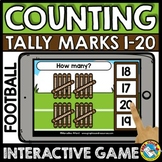 FOOTBALL MATH BOOM CARDS FEBRUARY TALLY MARKS ACTIVITY KIN