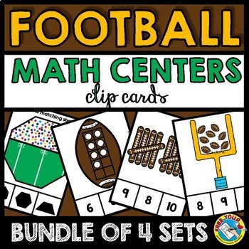 Preview of FOOTBALL MATH CENTERS KINDERGARTEN MORNING WORK NOVEMBER ACTIVITY 2D SHAPE COUNT