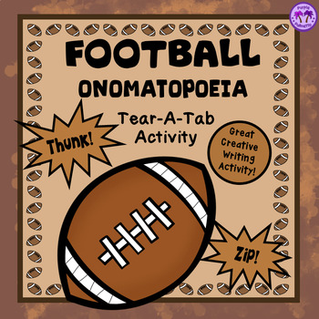 Preview of FOOTBALL Onomatopoeia Tear-A-Tab Activity