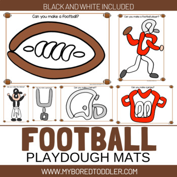 FOOTBALL PLAYDOUGH / PLAYDOH MATS toddler preschool GAME DAY ACTIVITY
