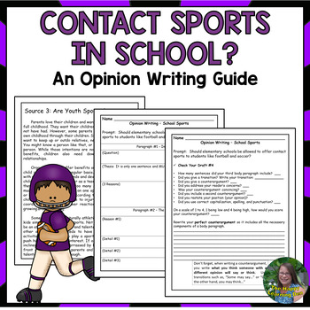 Preview of FOOTBALL Opinion Writing Prompt Guide