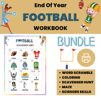 Football Worksheets For Speech Therapy- Mazes- Puzzle-Coloring Pages-Kids &  Prek