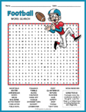 FOOTBALL Vocabulary Word Search Puzzle Worksheet Activity