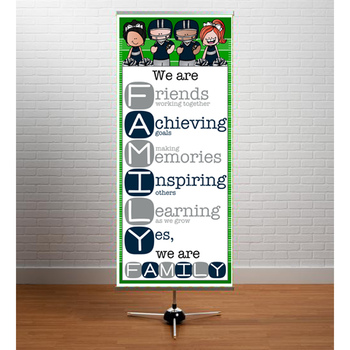 FOOTBALL theme - Classroom Decor: LARGE BANNER, We Are FAMILY