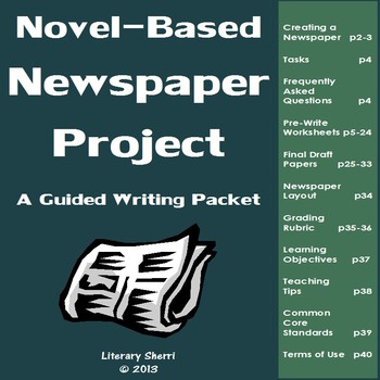 Preview of FOR ANY BOOK: Novel-Based Newspaper Project (Book Activity or Assessment)