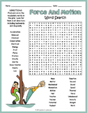 FORCE & MOTION Word Search Worksheet Activity - 3rd, 4th, 