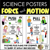 Force and Motion: Push & Pull Science Posters for Kinderga