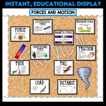 FORCES CAUSING MOVEMENT Science Concepts Posters | TpT