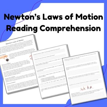 FORCES - NEWTON'S LAWS OF MOTION | READING COMPREHENSION by Bonding in ...