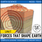 Forces that Shape Earth Unit - 5E Model - NGSS Bundle