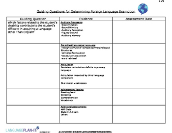 Preview of FOREIGN LANGUAGE EXEMPTION (2017 EDITION)