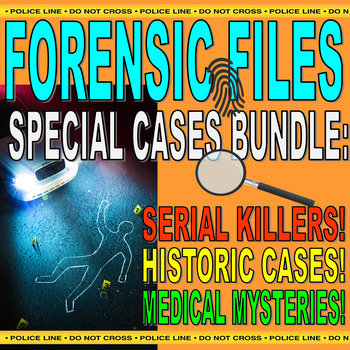 Preview of FORENSIC FILES: SPECIAL CASES BUNDLE (36 Video Worksheets / No Prep / Sub)