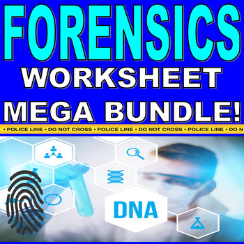 Preview of FORENSICS: MEGA WORKSHEET BUNDLE (400+ SHEETS / SCIENCE / NO PREP / SUB)