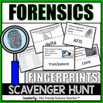 Preview of FORENSICS ACTIVITY: FINGERPRINT SCAVENGER HUNT