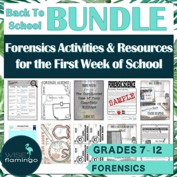 Preview of FORENSICS Back To School Resource and Activity BUNDLE