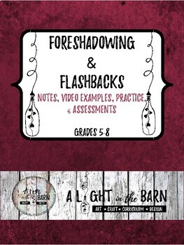 Preview of FORESHADOWING & FLASHBACKS with DISTANCE LEARNING Fillable Worksheets