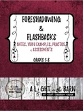 FORESHADOWING & FLASHBACKS with DISTANCE LEARNING Fillable