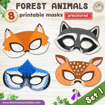 Felt Otter Mask Embroidered Woodland Animal Forest Animal Pretend Play  Teach Learn Imagination Story Play Along Home School Montessori -  .br