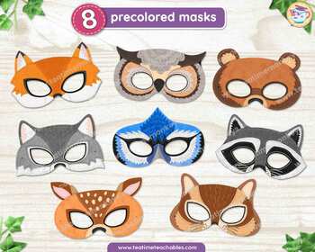 17 Different Printable Animal Masks For Dramatic Play – Miniature