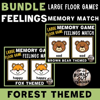 Preview of FOREST ANIMALS FLOOR MATCH GAME FEELINGS EMOTIONS SEL SOCIAL EMOTIONAL