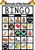 FOREST ANIMALS THEMED Bingo/ EASY Game/Large class/MULTIPL
