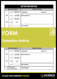 Form - Detention Notice or Slip - Fill In FAST!